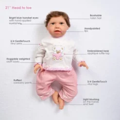 Paradise Galleries "Cuddle Bear Bella" Real Baby Doll. 21" Weighted Reborn Baby Doll With 5-Piece Baby Doll Clothes Set. Age 3+ -Wild Republic Sales Store GUEST cb0ed74d 2c54 42d7 8049 d0bbb8a2f4f7