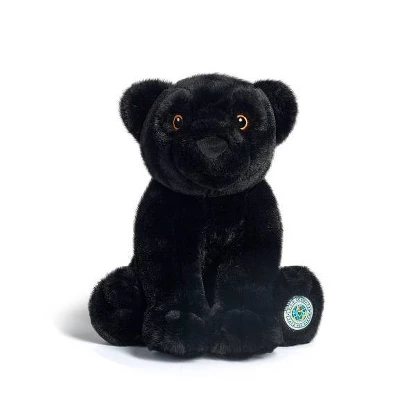 FAO Schwarz 10" Planet Love Recycled Bottle Black Panther Toy Plush 5 FAO Schwarz 10" Planet Love Recycled Bottle Black Panther Toy Plush - Image 5