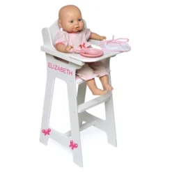 Badger Basket Doll High Chair With Accessories And Free Personalization Kit - White/Pink/Gingham -Wild Republic Sales Store GUEST d16e3583 9928 4acf 93aa 2db197d0096b