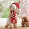 Bearington Holly The Holiday Llama: Hand-Sewn 10 Tall