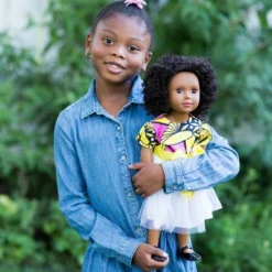 Ikuzi Dolls Pink & Yellow Dress Doll With Black Hair 18" Fashion Doll -Wild Republic Sales Store GUEST d8887a42 8182 4ba5 81f1 b1c70b22a368