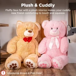 Best Choice Products 38in Giant Soft Plush Teddy Bear Stuffed Animal Toy W/ Bow Tie, Footprints 11 Best Choice Products 38in Giant Soft Plush Teddy Bear Stuffed Animal Toy W/ Bow Tie, Footprints -Wild Republic Sales Store GUEST e00e405a 46a4 429a baa3 ba66a6ecbd6a