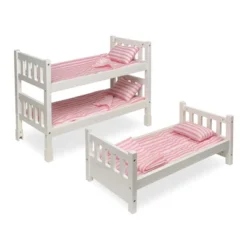 Badger Basket 1-2-3 Convertible Doll Bunk Bed With Bedding - Pink/Stripe -Wild Republic Sales Store GUEST e3f2b433 291b 408f a597 a1f51b2e131c