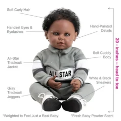 Adora Realistic Baby Doll All Star Toddler Doll - 20 Inch, Soft CuddleMe Vinyl, Brown Hair, Brown Eyes -Wild Republic Sales Store GUEST e9389009 3206 4e4e 9cfb 4e4f3be83add