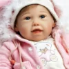 Paradise Galleries "Cuddle Bear Bella" Real Baby Doll. 21" Weighted Reborn Baby Doll With 5-Piece Baby Doll Clothes Set. Age 3+