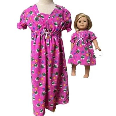 Doll Clothes Superstore Size 5 Matching Girl And Doll Frog Print Nightgowns 1 Doll Clothes Superstore Size 5 Matching Girl And Doll Frog Print Nightgowns