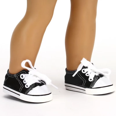 Sophia’s Canvas Sneakers For 18" Dolls, Black 2 Sophia’s Canvas Sneakers For 18" Dolls, Black - Image 2