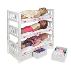 Badger Basket 1-2-3 Convertible Doll Bunk Bed With Bedding And Baskets - White Rose -Wild Republic Sales Store GUEST f126155d ade0 46f4 ab71 62168e05e3f0
