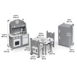 Kitchen Furniture Set For 18" Dolls - Gray/White -Wild Republic Sales Store GUEST f1667802 407e 412f 9b4c 00a8422767a3