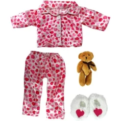 Dress Along Dolly Heart Pjs Outfit For American Girl Doll
