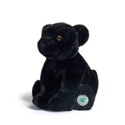 FAO Schwarz 10" Planet Love Recycled Bottle Black Panther Toy Plush 3 FAO Schwarz 10" Planet Love Recycled Bottle Black Panther Toy Plush - Image 3