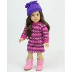 Sophia’s Fair Isle Knit Sweater Dress & Hat For 18” Dolls, Hot Pink/Purple -Wild Republic Sales Store GUEST f870a938 0d23 4ef4 8d99 210b52ad8d03