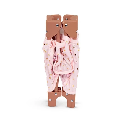 LullaBaby Doll Playpen Pink Foldable Accessory - Gold Star Print 6 LullaBaby Doll Playpen Pink Foldable Accessory - Gold Star Print - Image 6