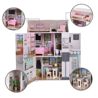 Olivia's Little World By Teamson Kids Wooden Dreamland Farmhouse Dollhouse Set 6 Olivia's Little World By Teamson Kids Wooden Dreamland Farmhouse Dollhouse Set - Image 6